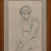 Володимир Побєдін Дівчинка в шкільній формі папір,олівець 22х15 1955